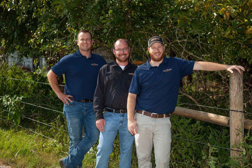 PROFIT HUNTERS: Josh Braun, left, John Moore and Joey Pate lead Easy Access Hunts. In less than a year, the company is profitable, managing 10,000 acres of private land for hunting leases.